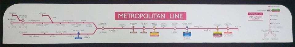METROPOLITAN LINE VINTAGE ORIGINAL LONDON TUBE MAPS AVAILABLE