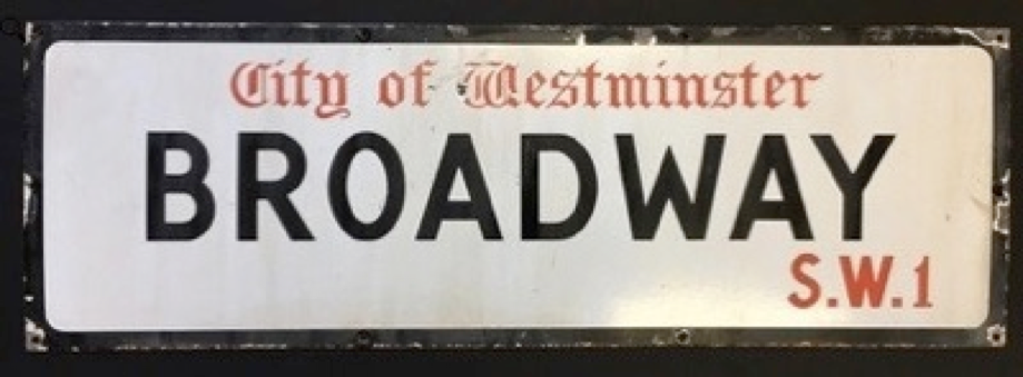 BROADWAY Original London Street sign sale