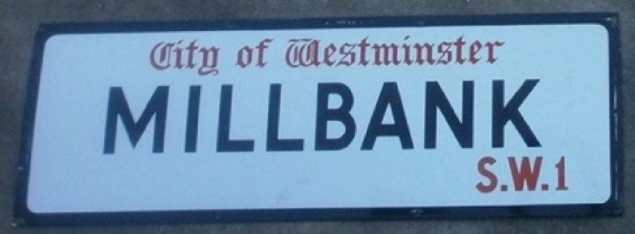 MILLBANK Original London Street sign sale