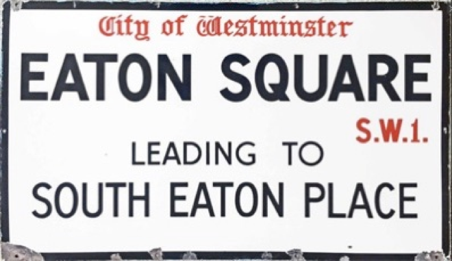EATON SQUARE, Original London Street sign sale